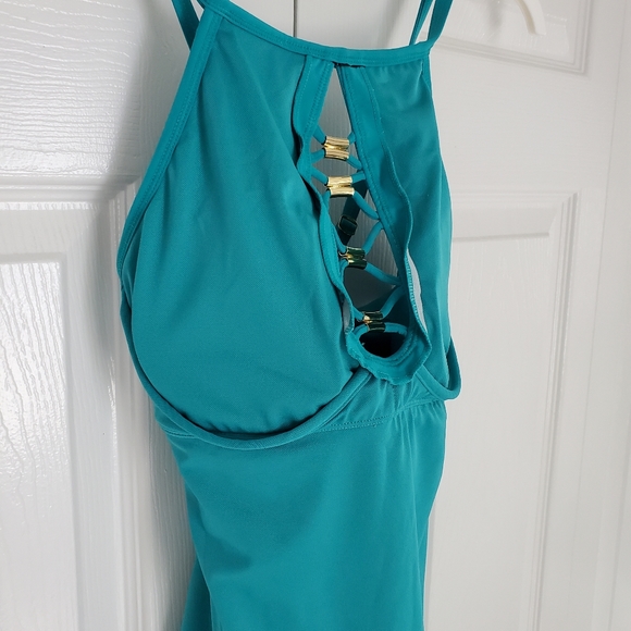 Bleu by Rod Beattie Beaded Keyhole Halter Tankini - Picture 6 of 10